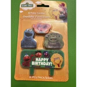 Sesame Street Birthday Candle Set 4pcs-new